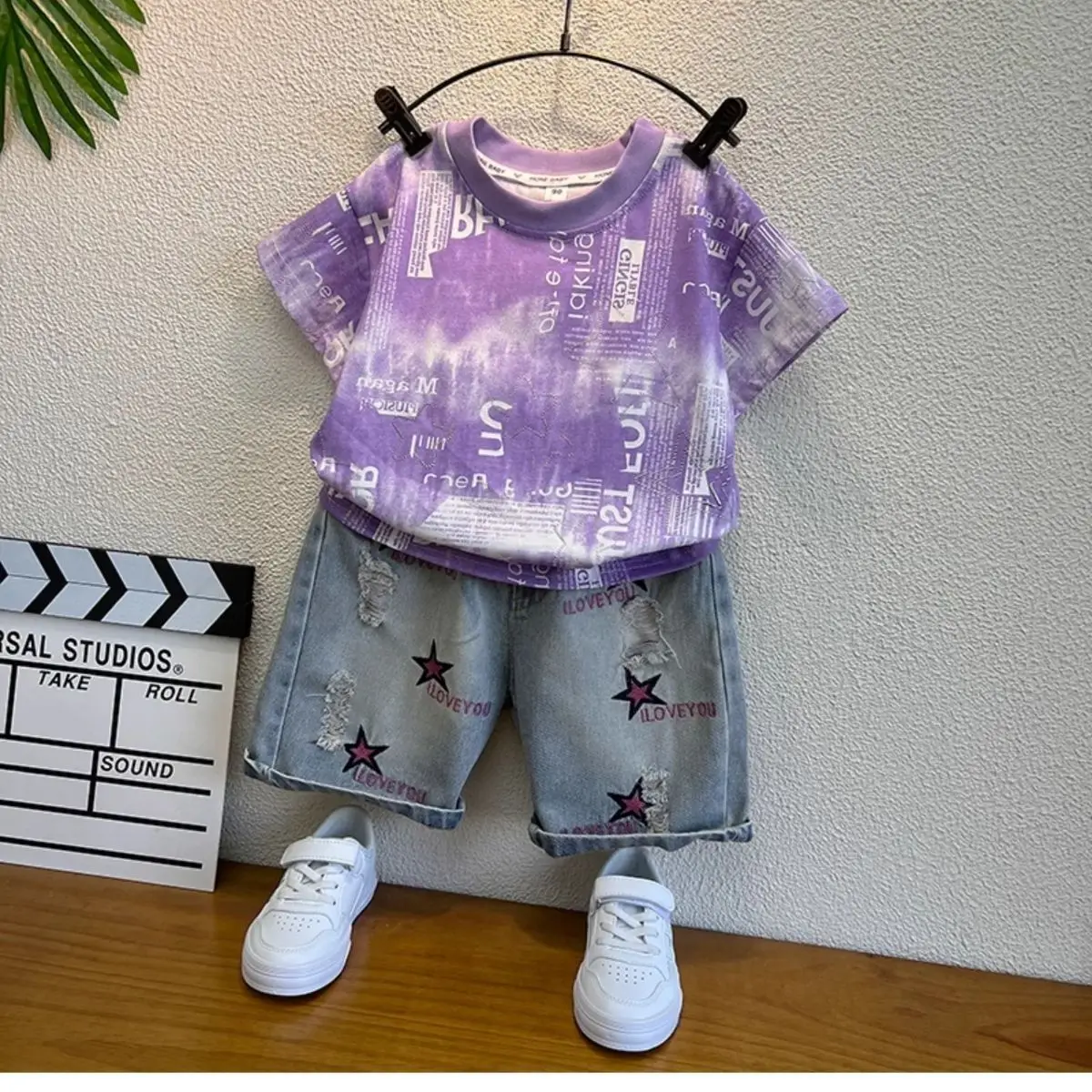 Boys Tie-Dye Kids Summer T-Shirt Set — feature 5