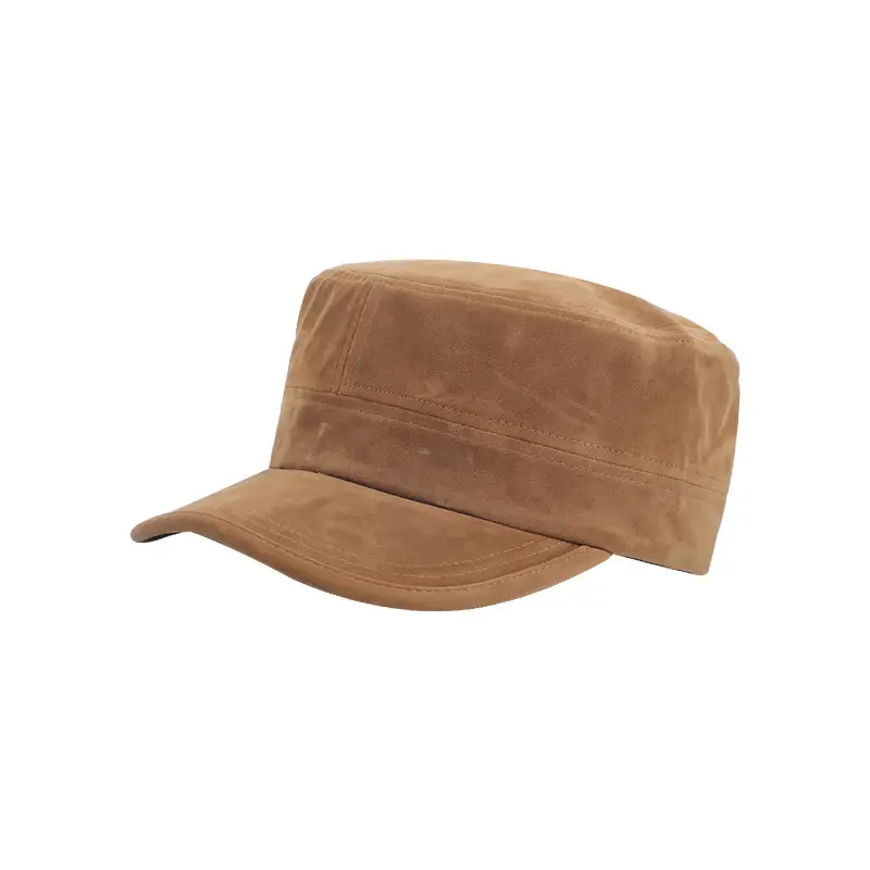 New Retro Suede Flat Cap for Women Men Brown - Image 8
