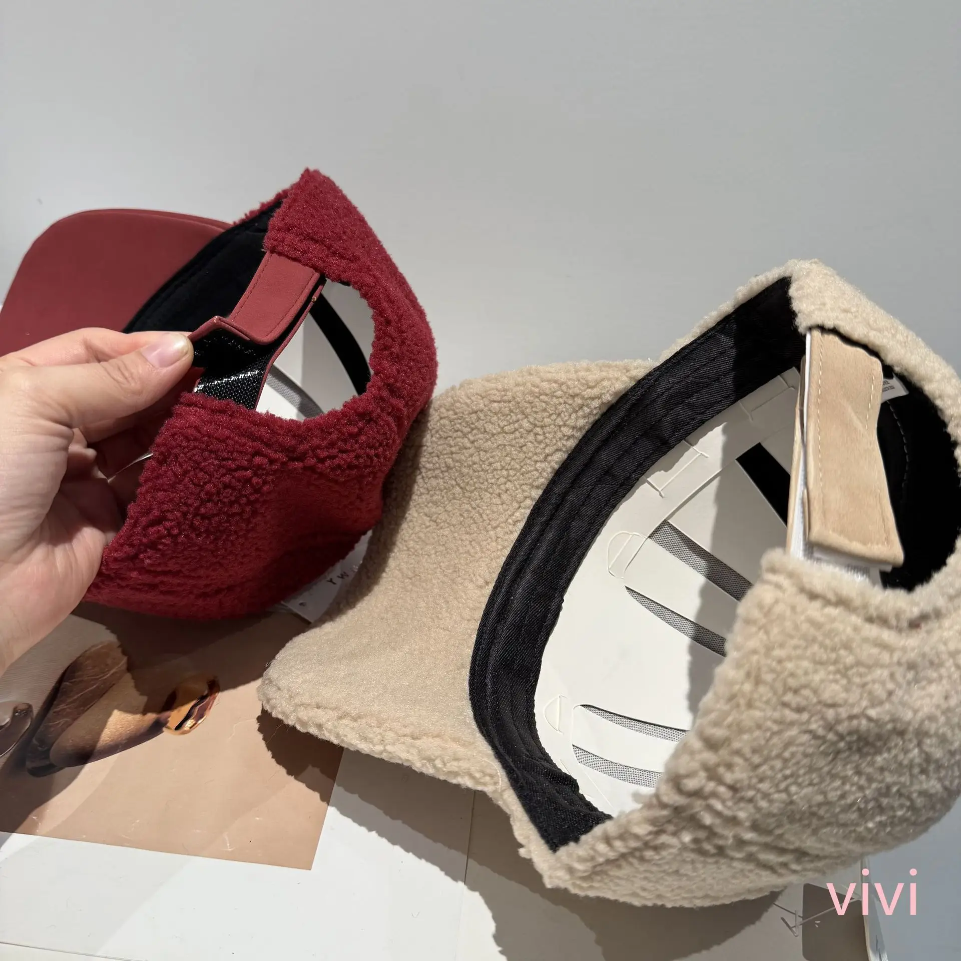 Women Wool Baseball Cap Brown Minuit Korean Style - Image 14