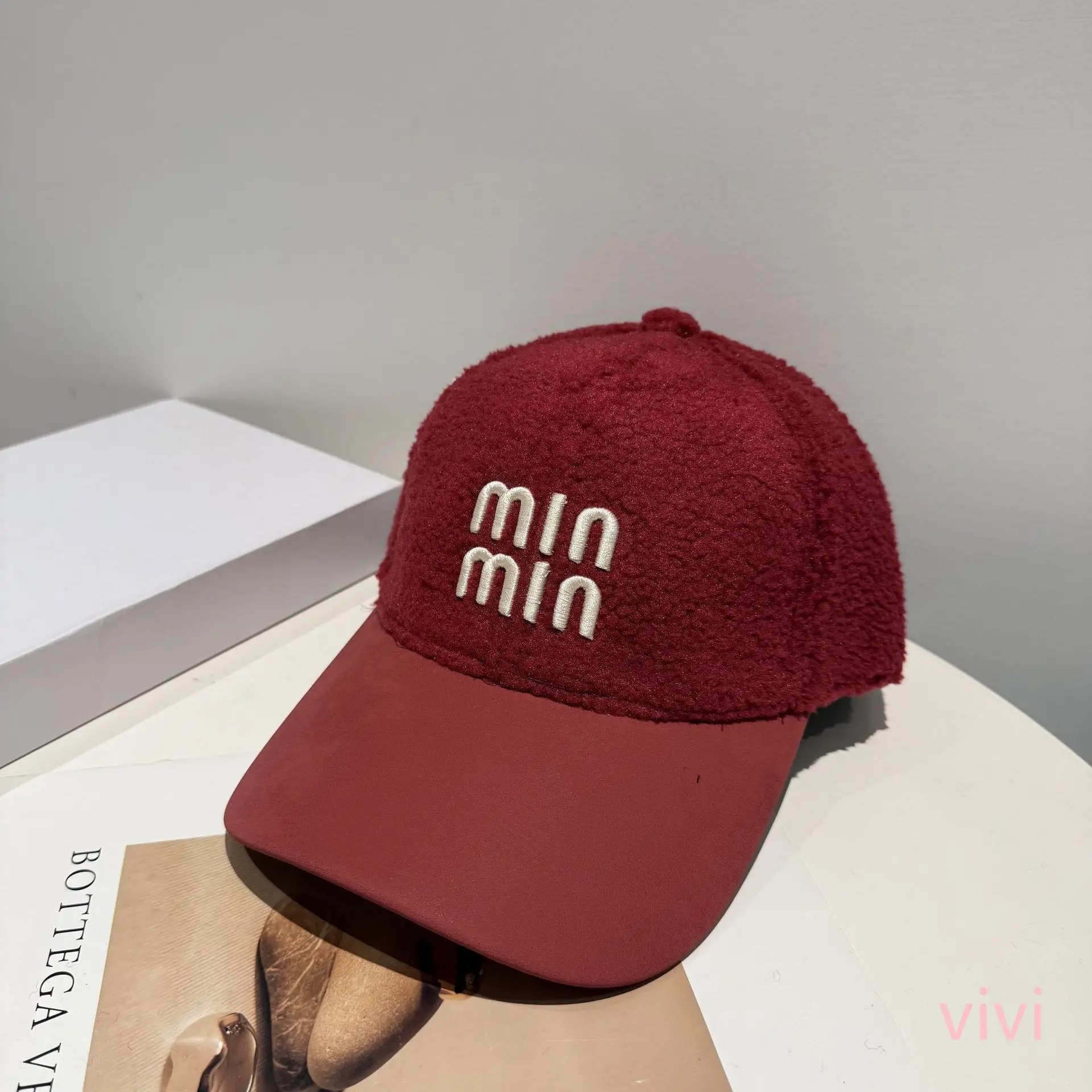 Women Wool Baseball Cap Brown Minuit Korean Style - Image 10