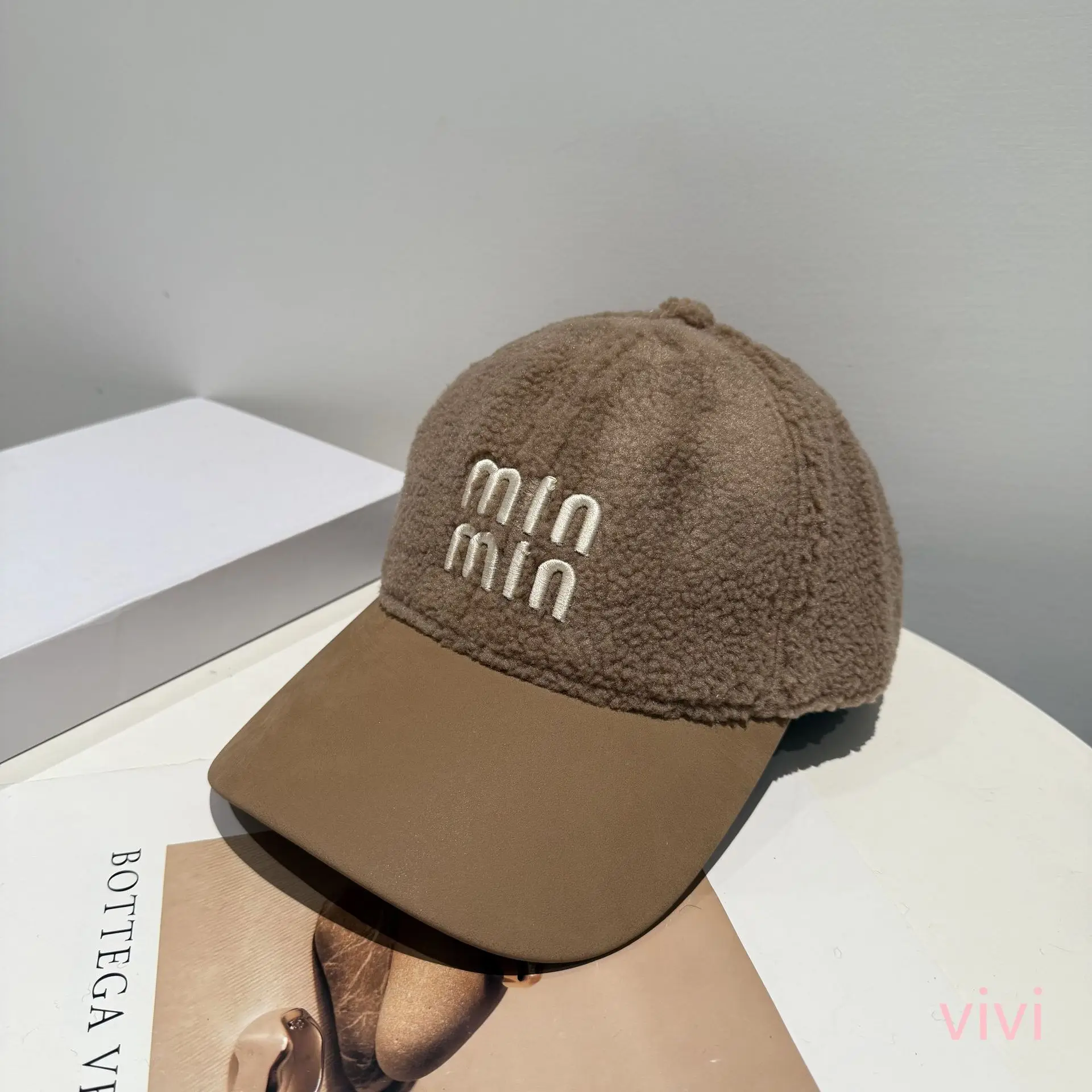 Women Wool Baseball Cap Brown Minuit Korean Style - Image 12