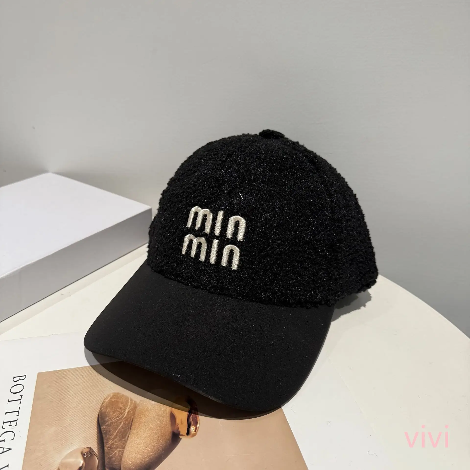 Women Wool Baseball Cap Brown Minuit Korean Style - Image 9