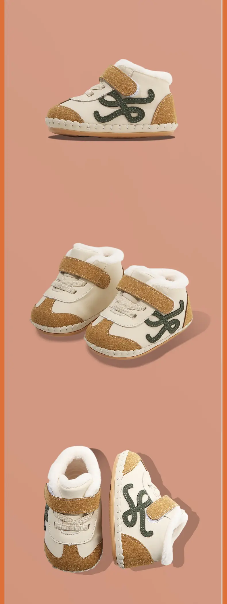 Winter Baby Shoes for 0-6 Months Soft Fleece Lined — feature 29
