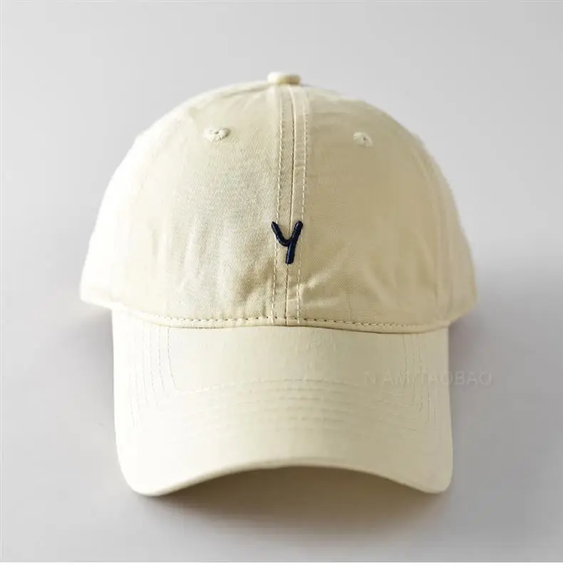 Beige Three-Dim Letter Y Cap for Men Women — feature 12