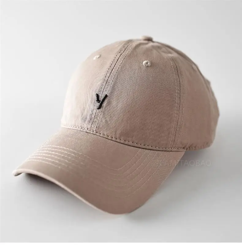 Beige Three-Dim Letter Y Cap for Men Women — feature 4