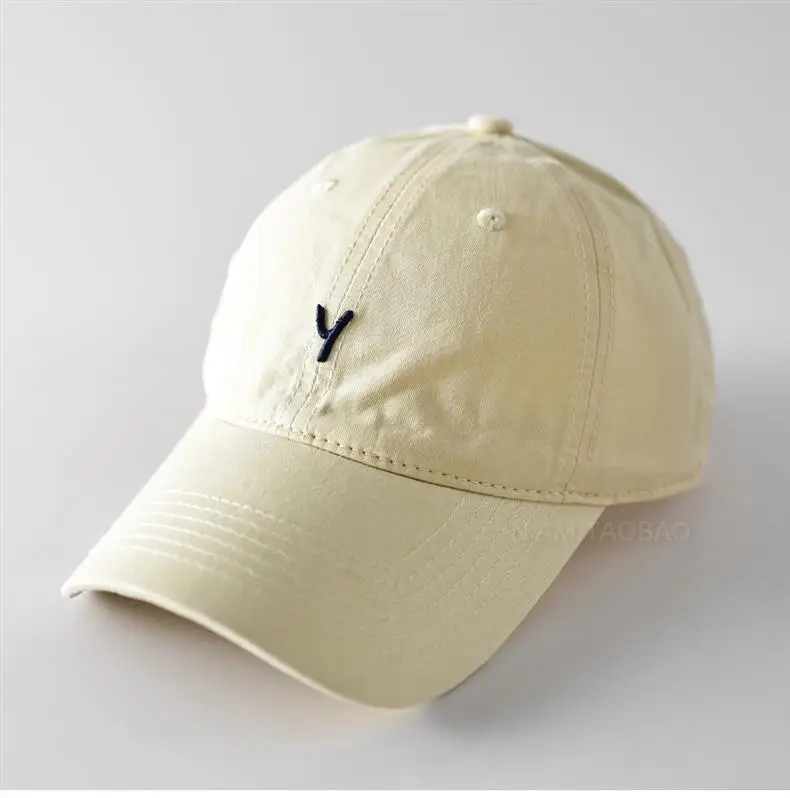 Beige Three-Dim Letter Y Cap for Men Women — feature 8