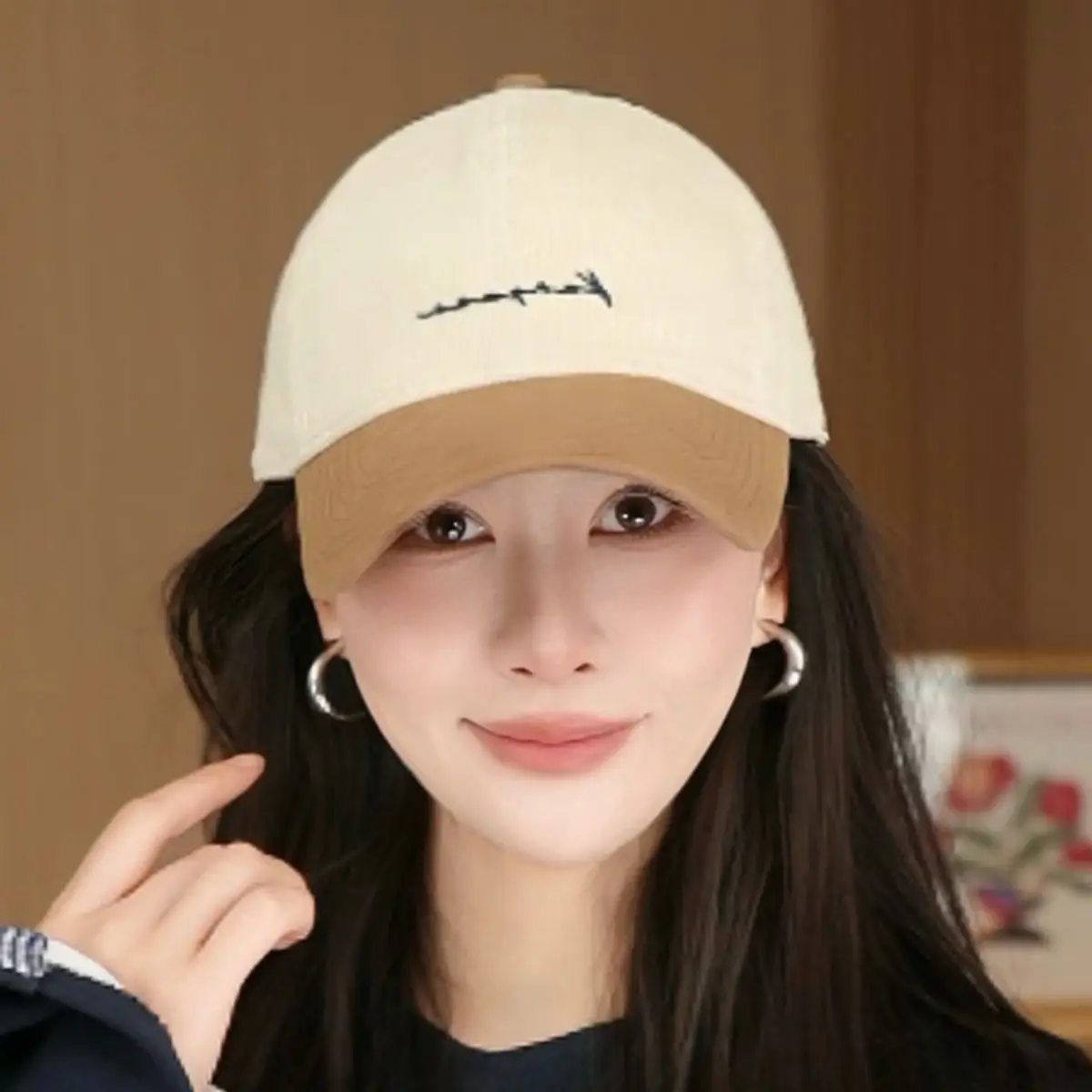 Women Japanese Style Soft Top Baseball Cap Autumn Winter Corduroy Letter - Image 6
