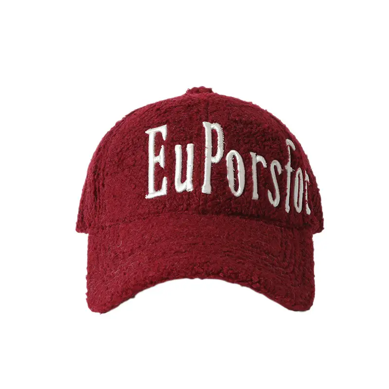 Women Letter Thickened Lamb Fleece Baseball Cap - Image 10