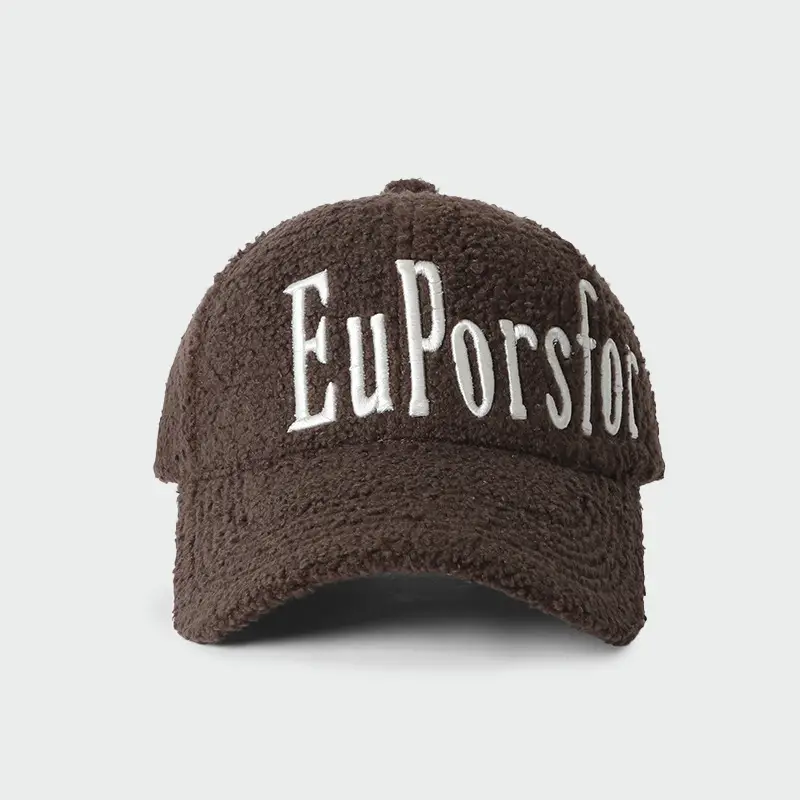 Women Letter Thickened Lamb Fleece Baseball Cap - Image 4