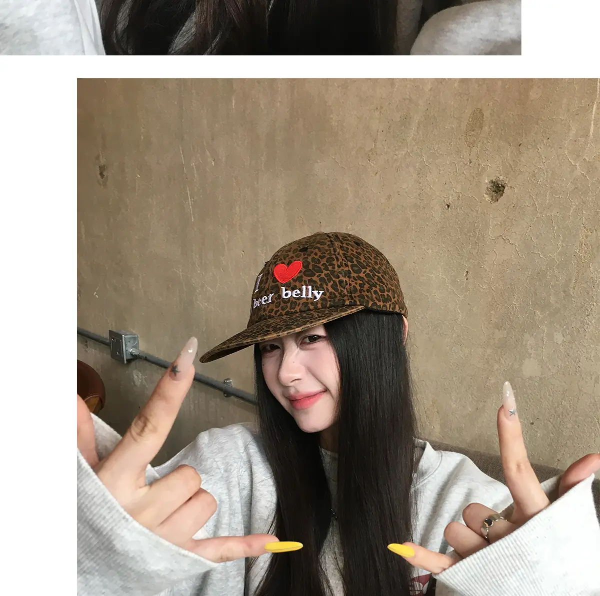Women New American Retro Flat-Brim Hat with Heart Design — feature 15