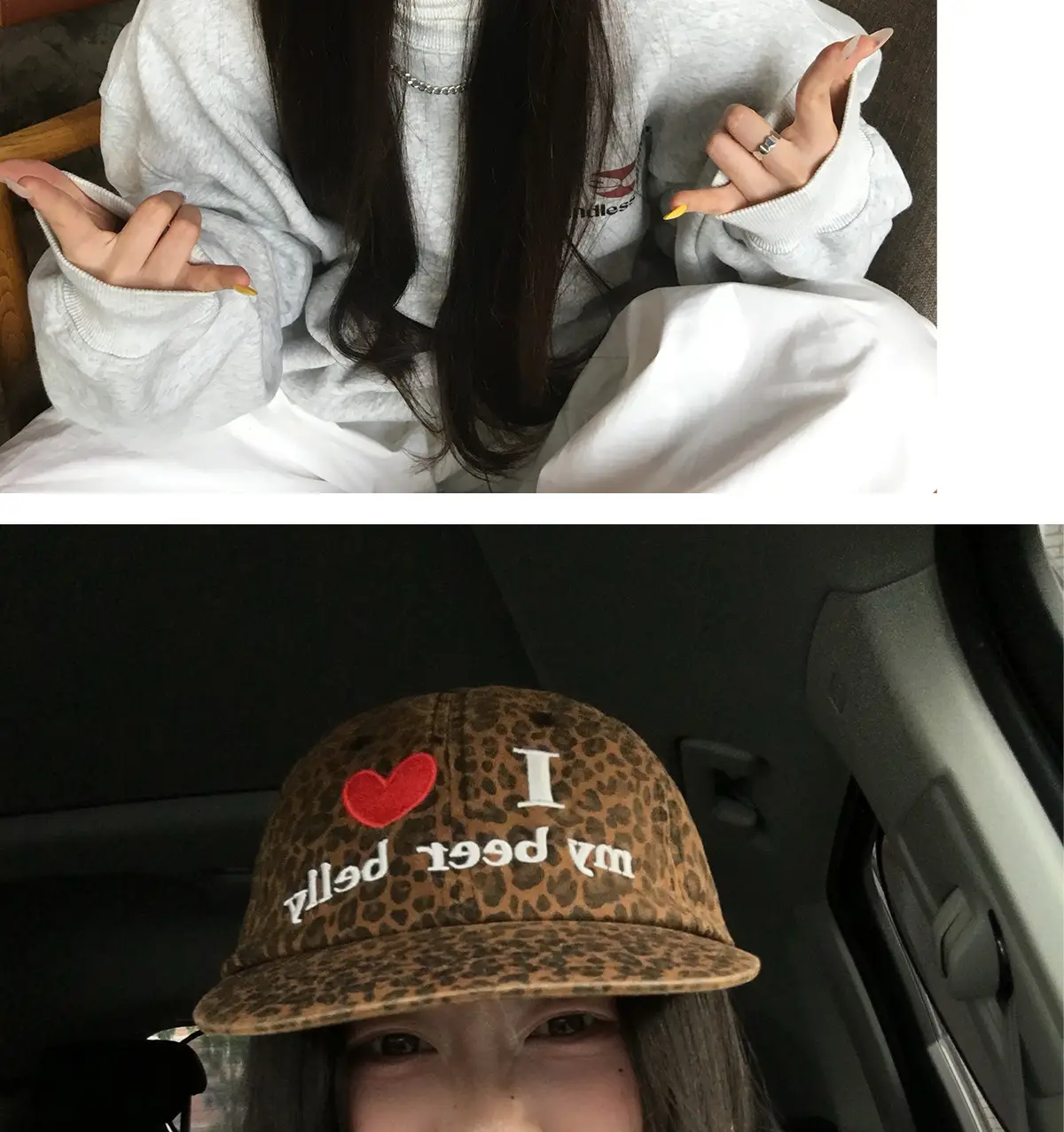 Women New American Retro Flat-Brim Hat with Heart Design — feature 17