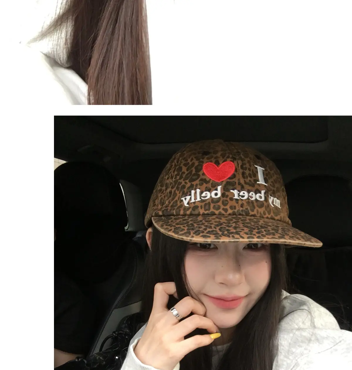 Women New American Retro Flat-Brim Hat with Heart Design — feature 8