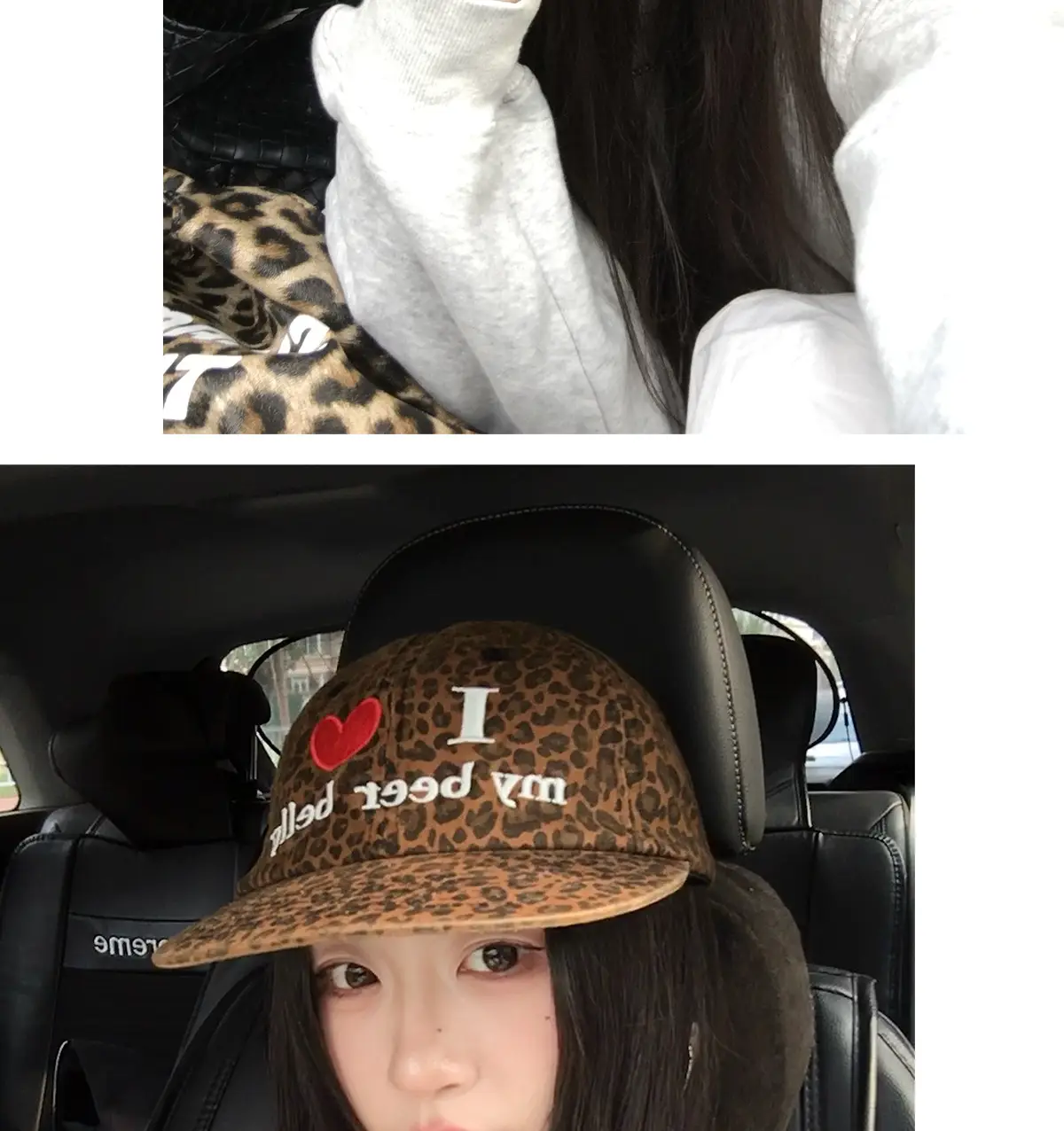 Women New American Retro Flat-Brim Hat with Heart Design — feature 9