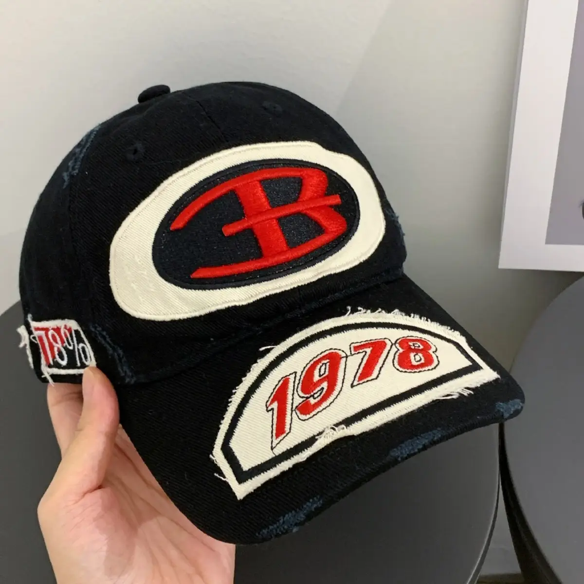 American Style 1978 Embroidered Black Cap for Women - Image 4