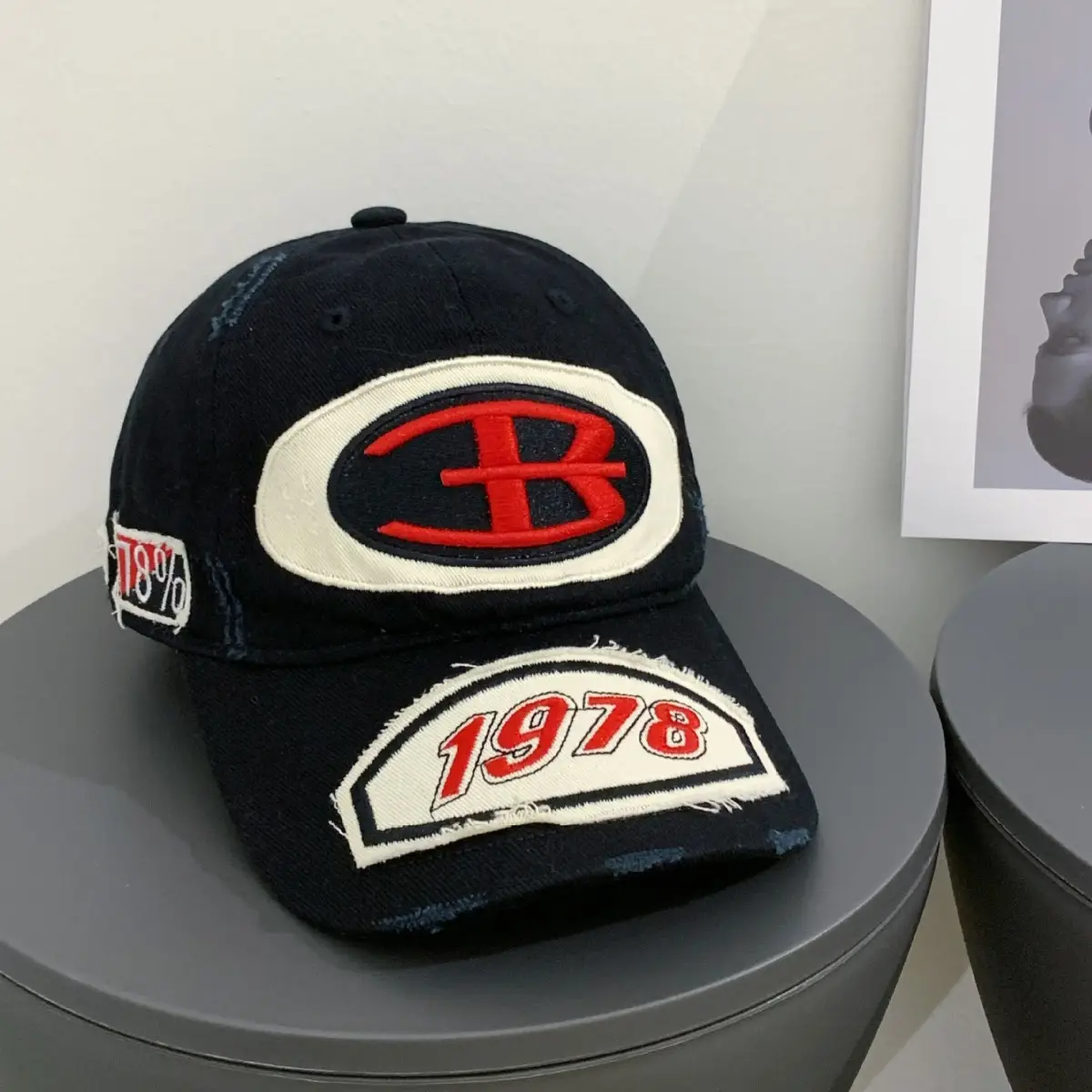 American Style 1978 Embroidered Black Cap for Women - Image 5