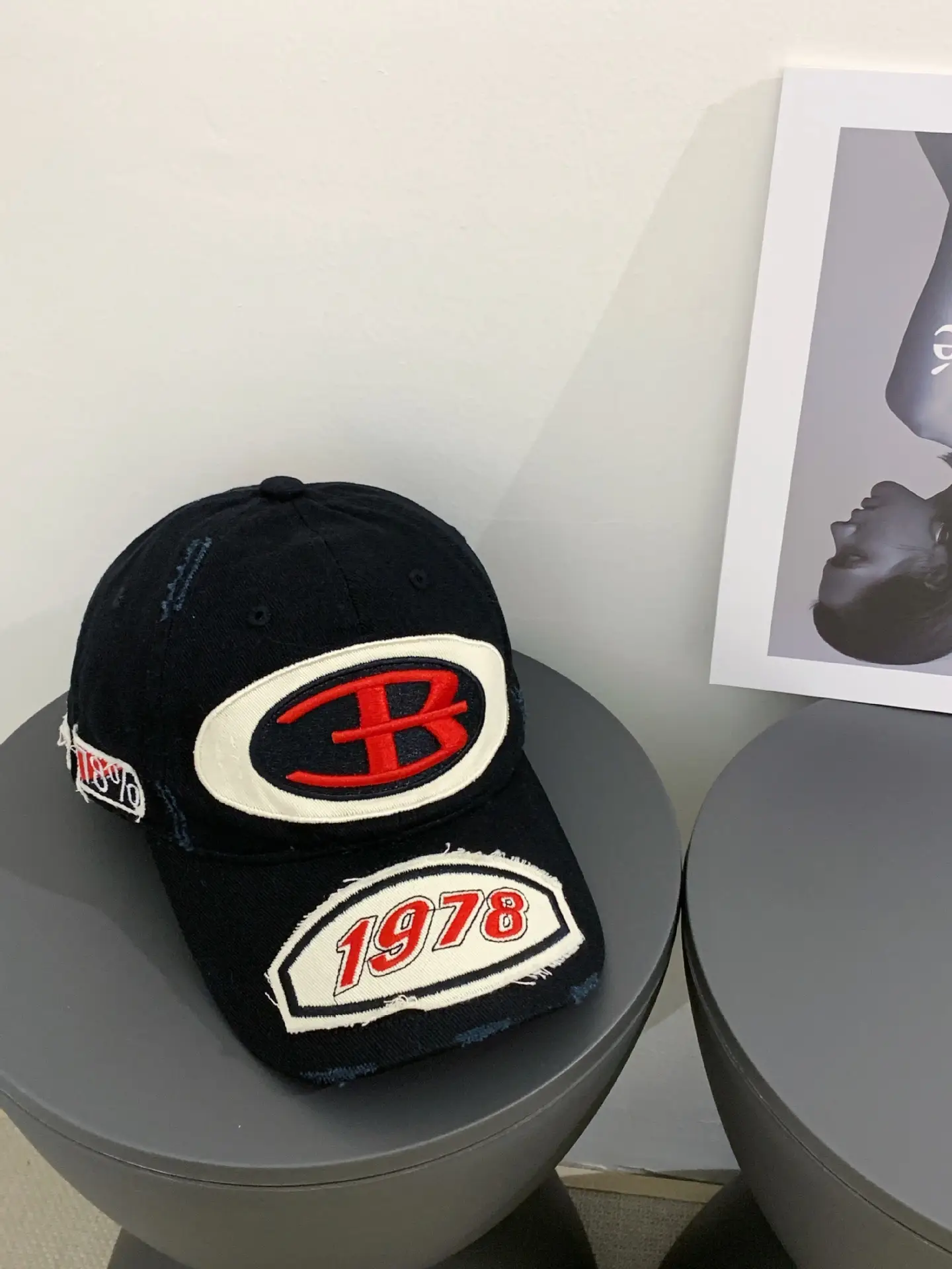 American Style 1978 Embroidered Black Cap for Women — feature 6