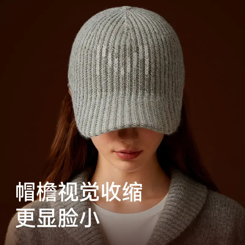Women Wool Striped Knit Cap 58.4% Wool Cold Weather - Image 8