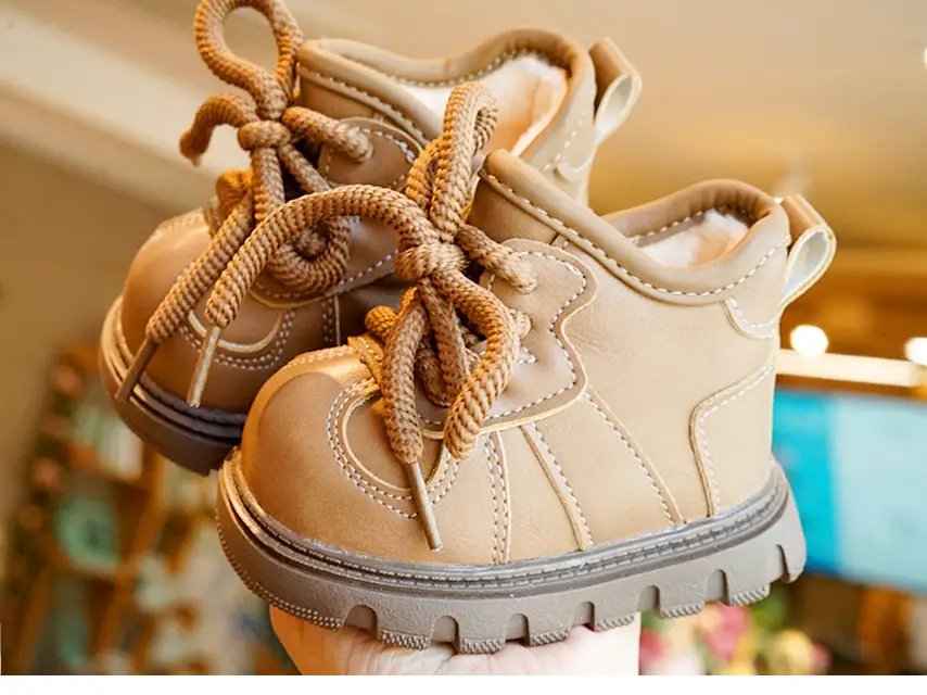 Toddler Shoes Winter Fleece-Lined Thickeneded Beginner Baby Shoes 1-2 Years Old Baby Shoes Soft Sole Non-Slip and Warm — feature 5