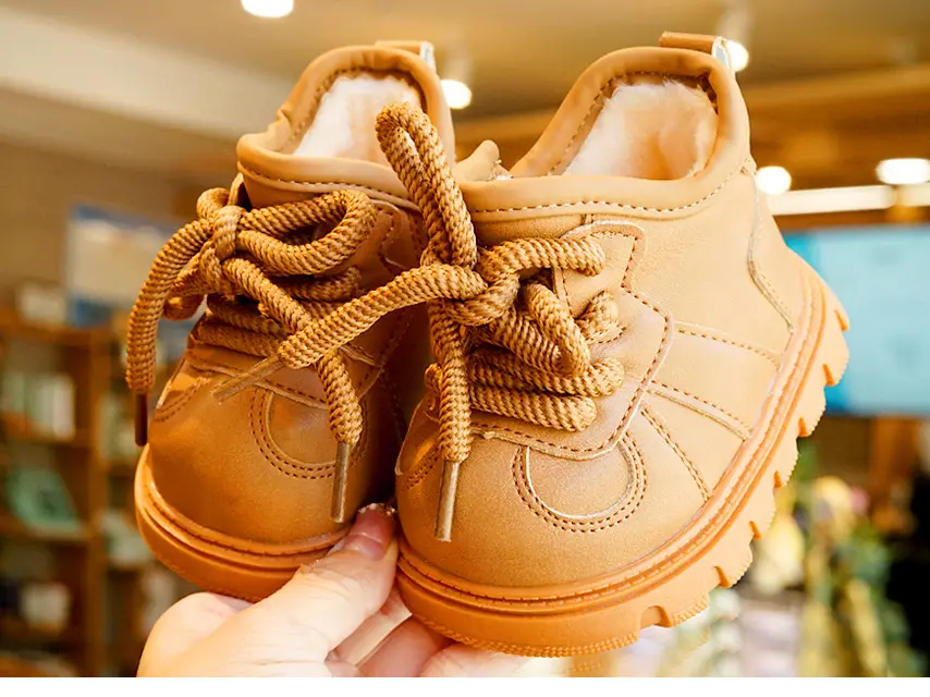 Toddler Shoes Winter Fleece-Lined Thickeneded Beginner Baby Shoes 1-2 Years Old Baby Shoes Soft Sole Non-Slip and Warm — feature 8