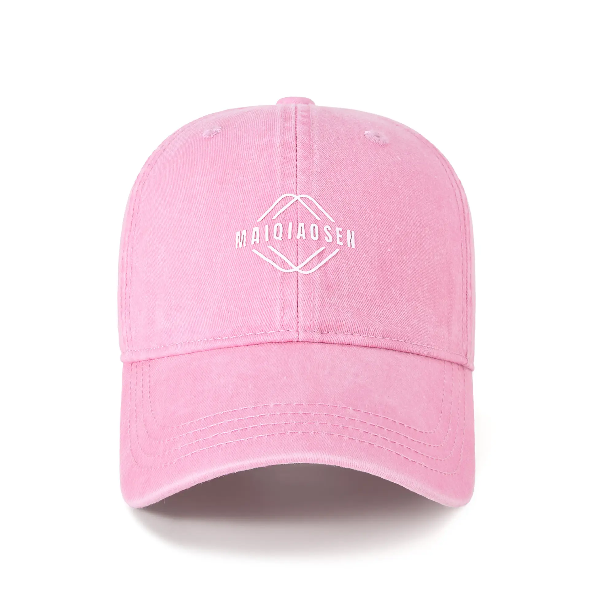 New Retro Washed Soft Top Baseball Cap Trendy Printed Versatile Duckbill Cap Men's Large Head Circumference Outdoor Sports Cap