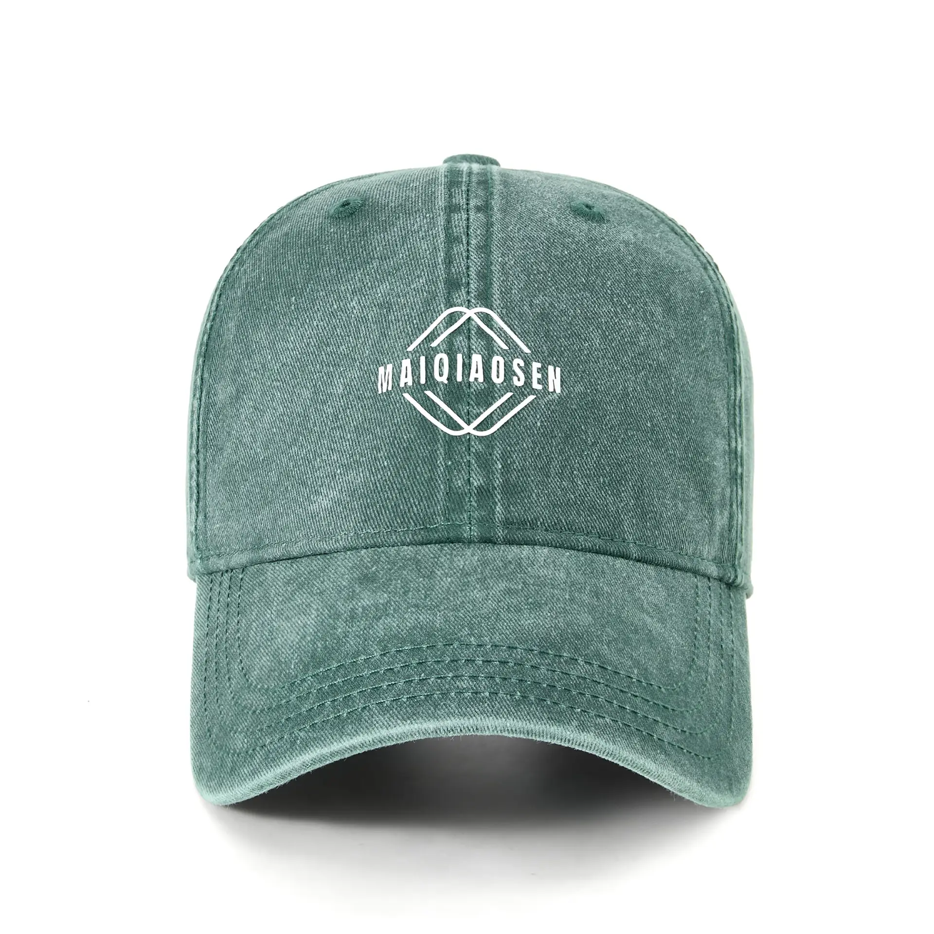 New Retro Washed Soft Top Baseball Cap Trendy Printed Versatile Duckbill Cap Men's Large Head Circumference Outdoor Sports Cap
