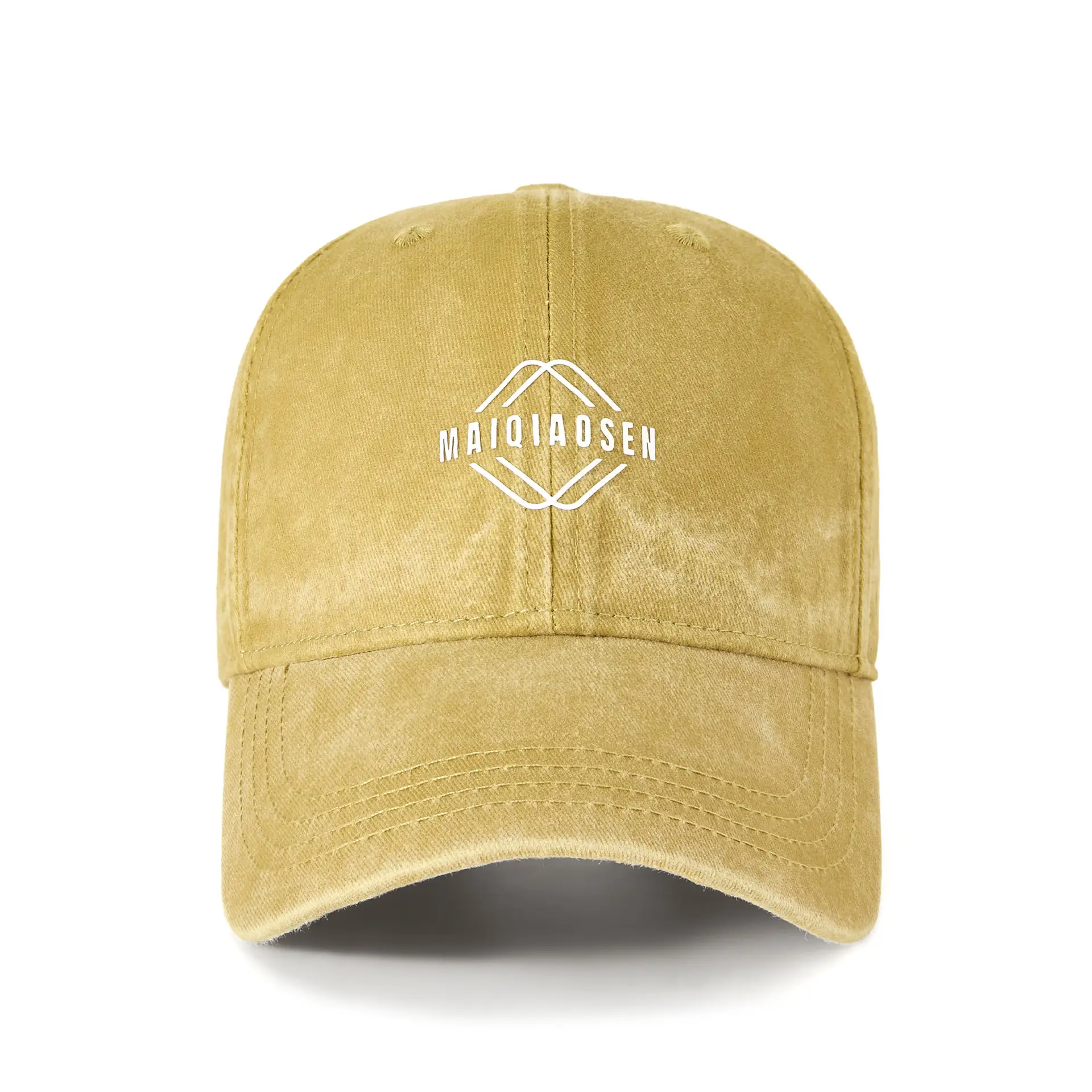 New Retro Washed Soft Top Baseball Cap Trendy Printed Versatile Duckbill Cap Men's Large Head Circumference Outdoor Sports Cap