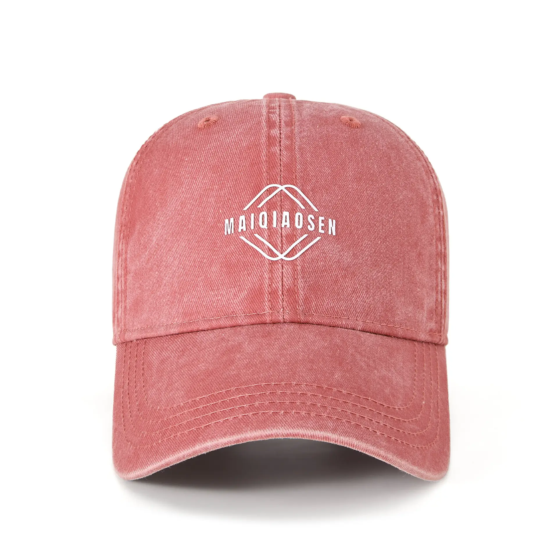New Retro Washed Soft Top Baseball Cap Trendy Printed Versatile Duckbill Cap Men's Large Head Circumference Outdoor Sports Cap