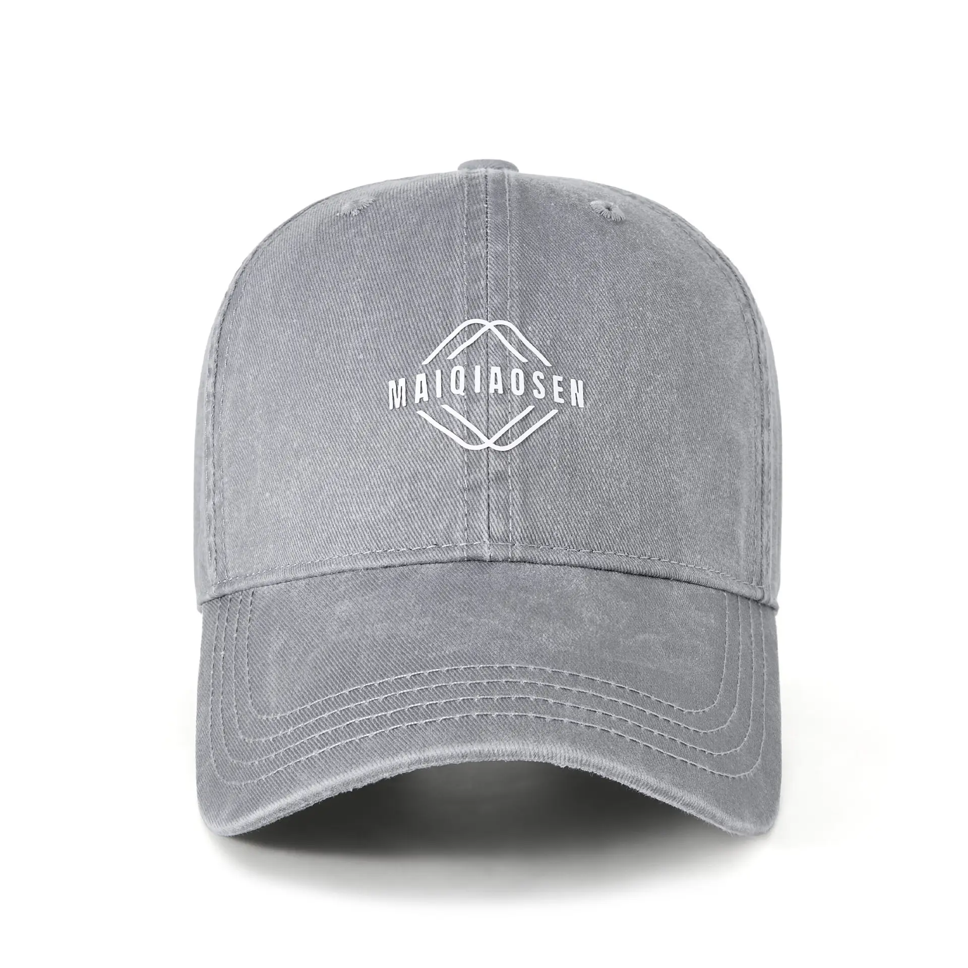New Retro Washed Soft Top Baseball Cap Trendy Printed Versatile Duckbill Cap Men's Large Head Circumference Outdoor Sports Cap