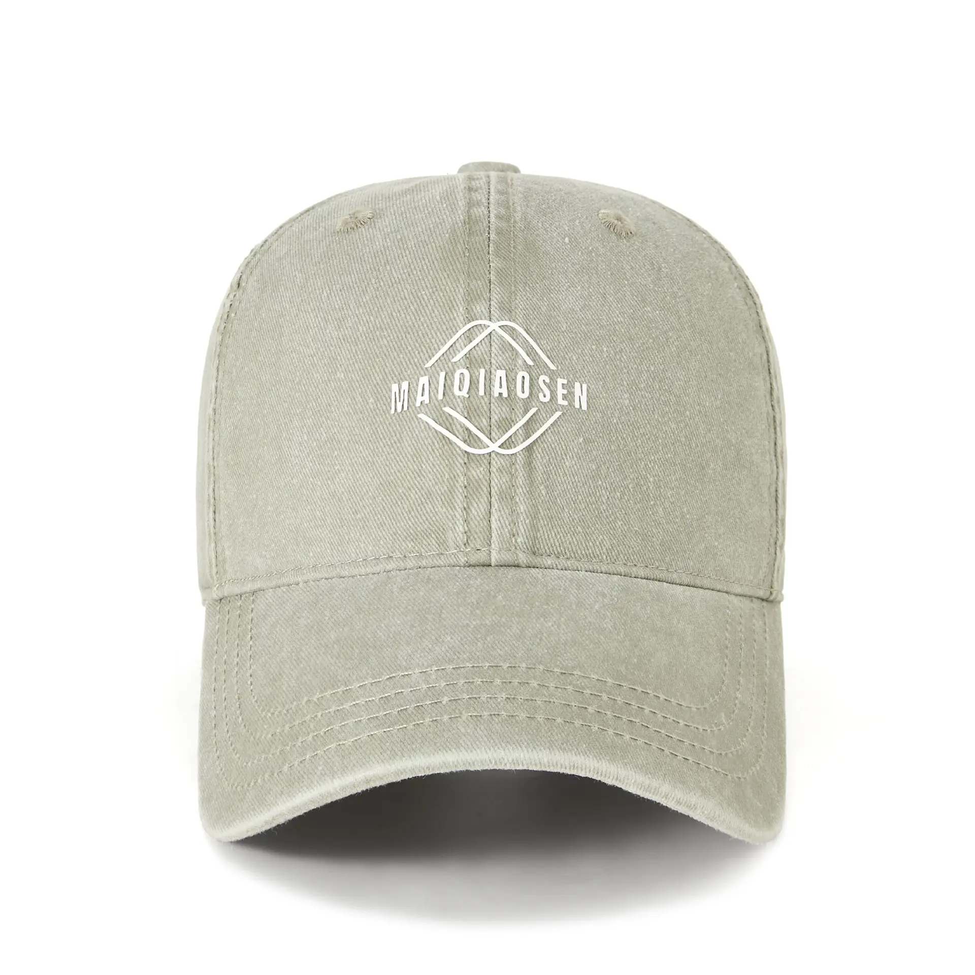 New Retro Washed Soft Top Baseball Cap Trendy Printed Versatile Duckbill Cap Men's Large Head Circumference Outdoor Sports Cap