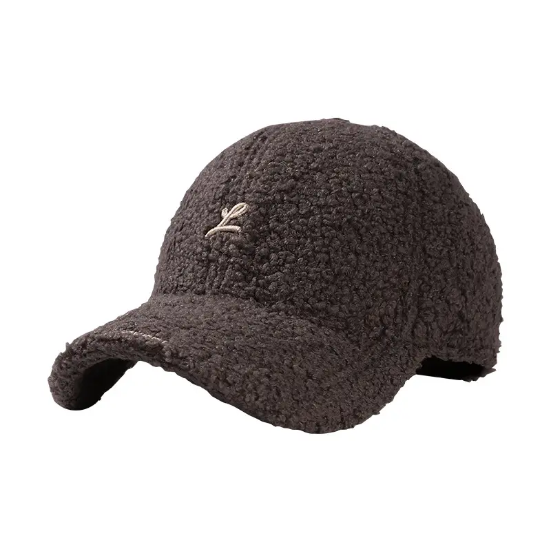 Women's Grey Velvet Teddy Cap Large Head