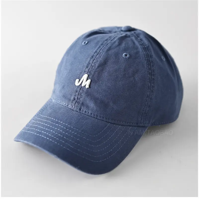 Blue Three-Dimensional Letter Embroidered Baseball Cap for Men Women - Image 6
