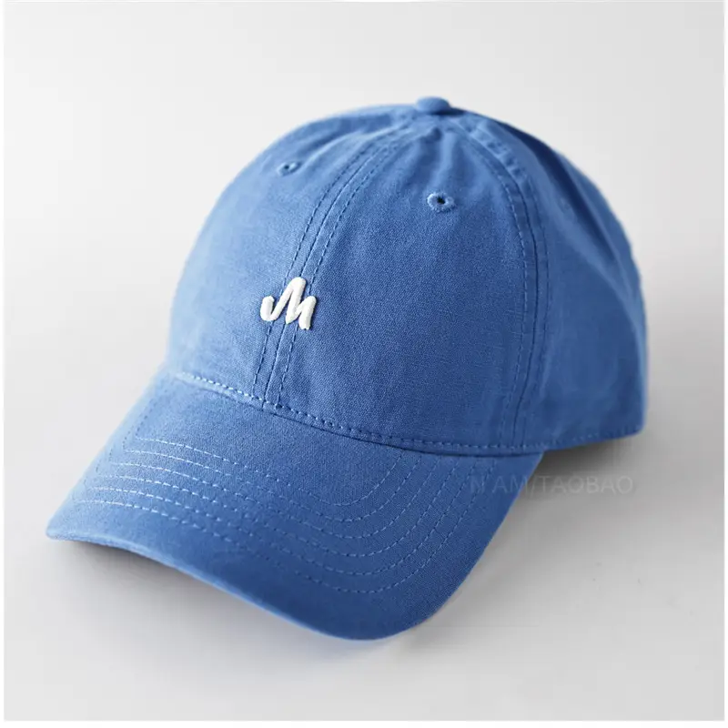 Blue Three-Dimensional Letter Embroidered Baseball Cap for Men Women - Image 9