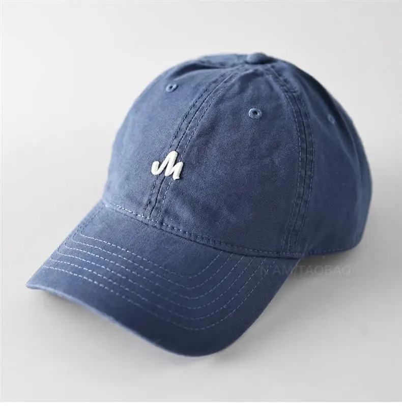 Blue Three-Dimensional Letter Embroidered Baseball Cap for Men Women — feature 1