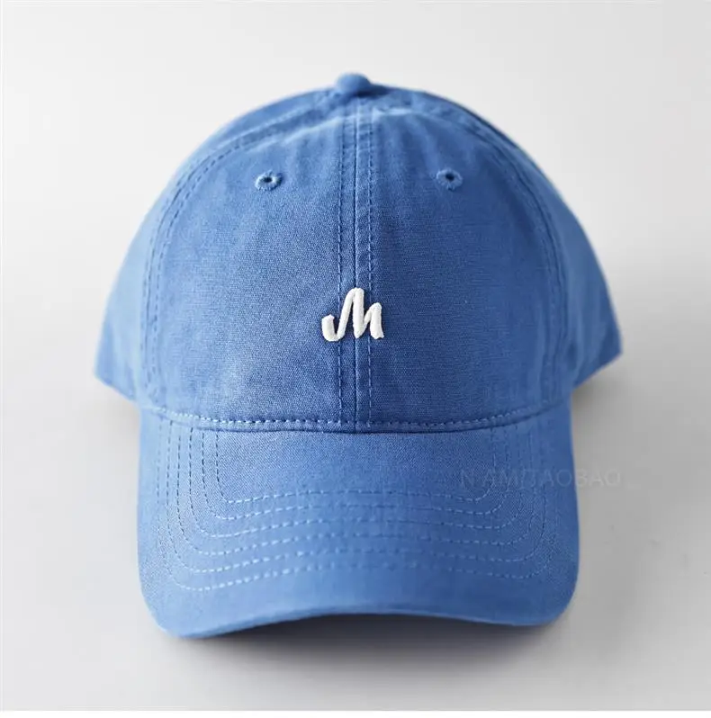 Blue Three-Dimensional Letter Embroidered Baseball Cap for Men Women — feature 4