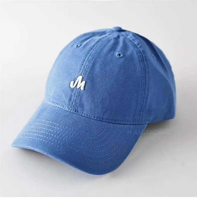 Blue Three-Dimensional Letter Embroidered Baseball Cap for Men Women — feature 5