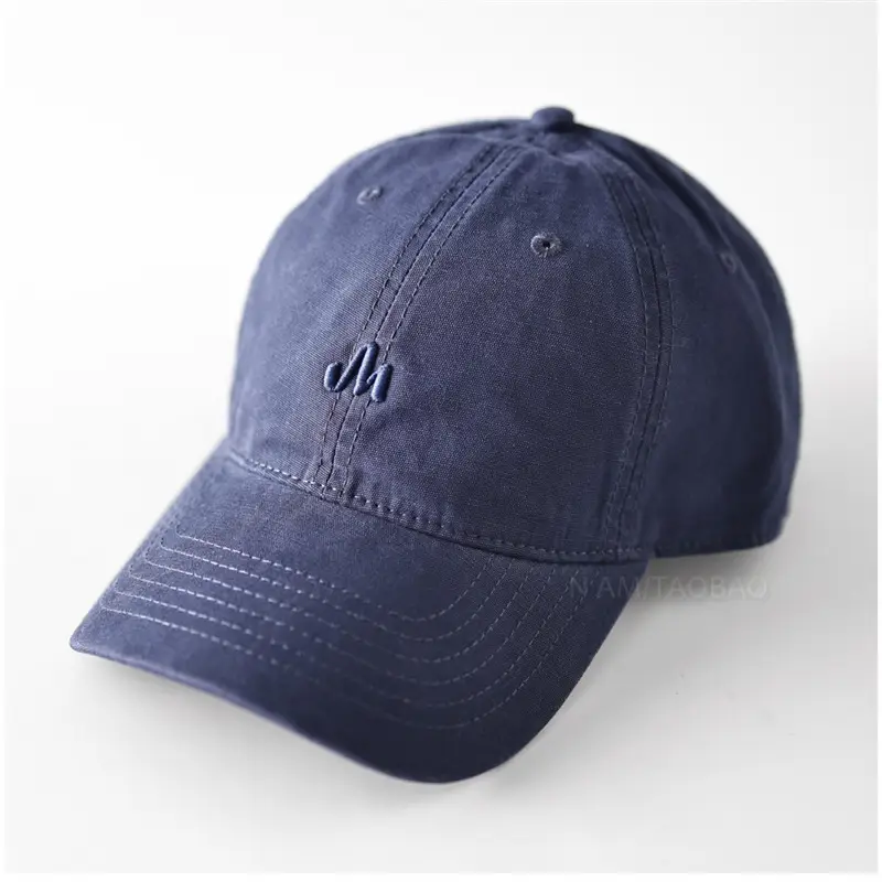Blue Three-Dimensional Letter Embroidered Baseball Cap for Men Women - Image 3