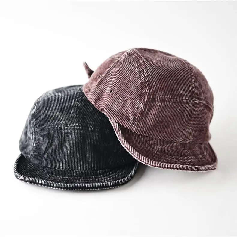 Vintage Distressed Corduroy Baseball Cap Unisex — feature 5