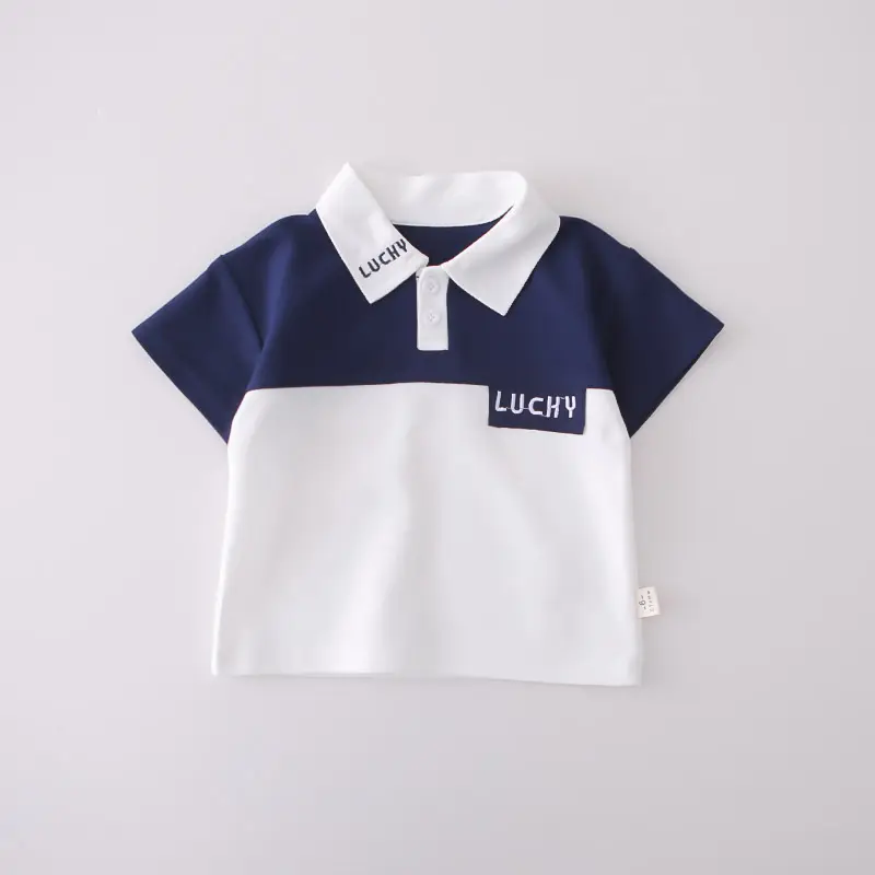 Boys Navy Blue White Polo Shorts Set Summer โ feature 10