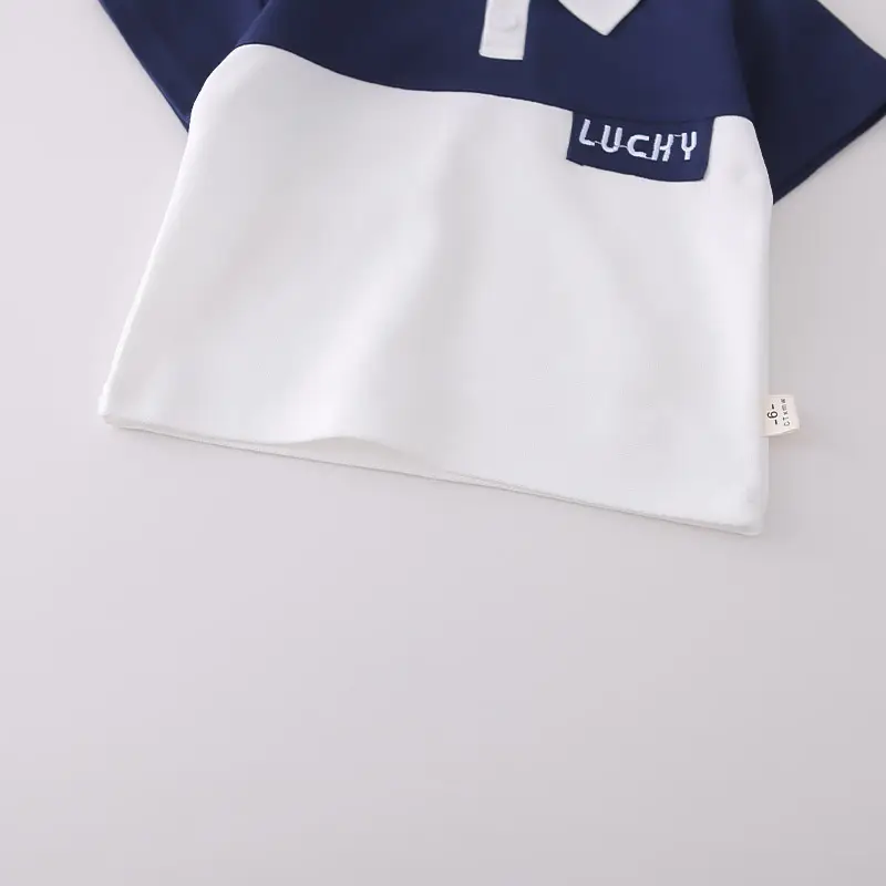 Boys Navy Blue White Polo Shorts Set Summer โ feature 13