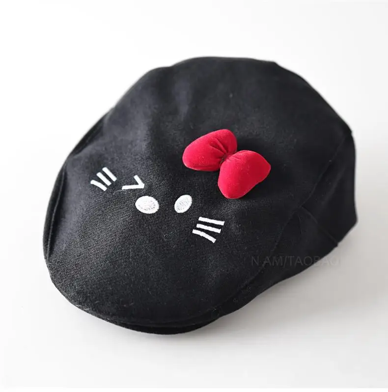 Women Woolen Cat Bow Cap Brown Face Show — feature 6