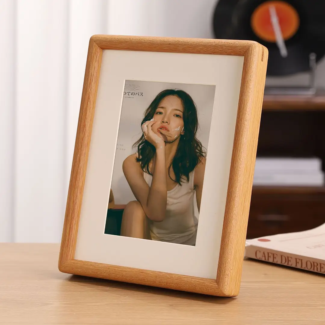 Solid Wood Black Walnut Mortise and Tenon Photo Frame Display Stand for Washing Photos, Made into 67 8inch A4 High-End Solid Wood Picture Frame for Wall Hanging