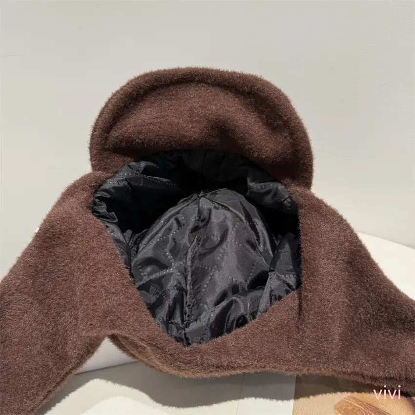 Women Pom-Pom Trapper Hat Winter Ear Protection Warm Aviator Cap - Image 7