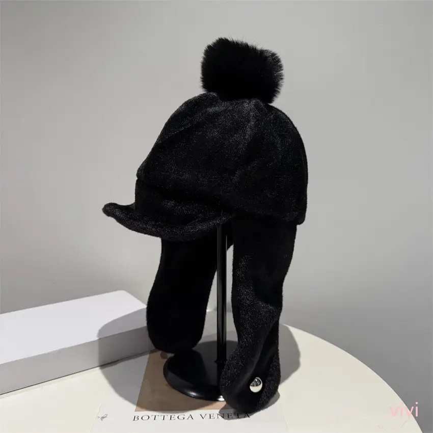 Women Pom-Pom Trapper Hat Winter Ear Protection Warm Aviator Cap — feature 11
