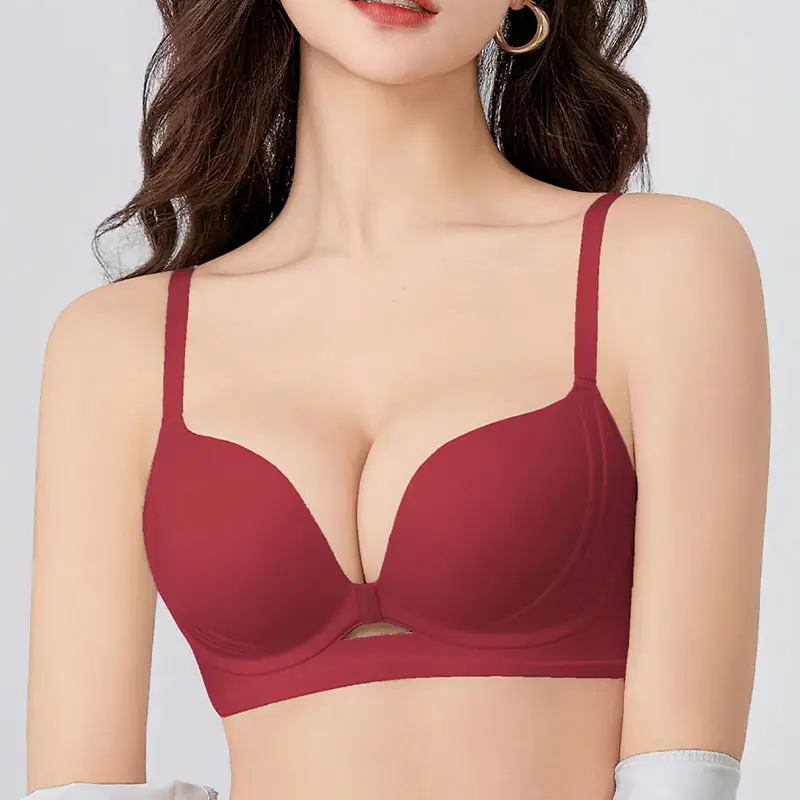 Original High-Quality Large-Breasted Slimming Underwear Without Rims, Comfortable and Soft Push-Up Anti-Sagging Adjustable Bra