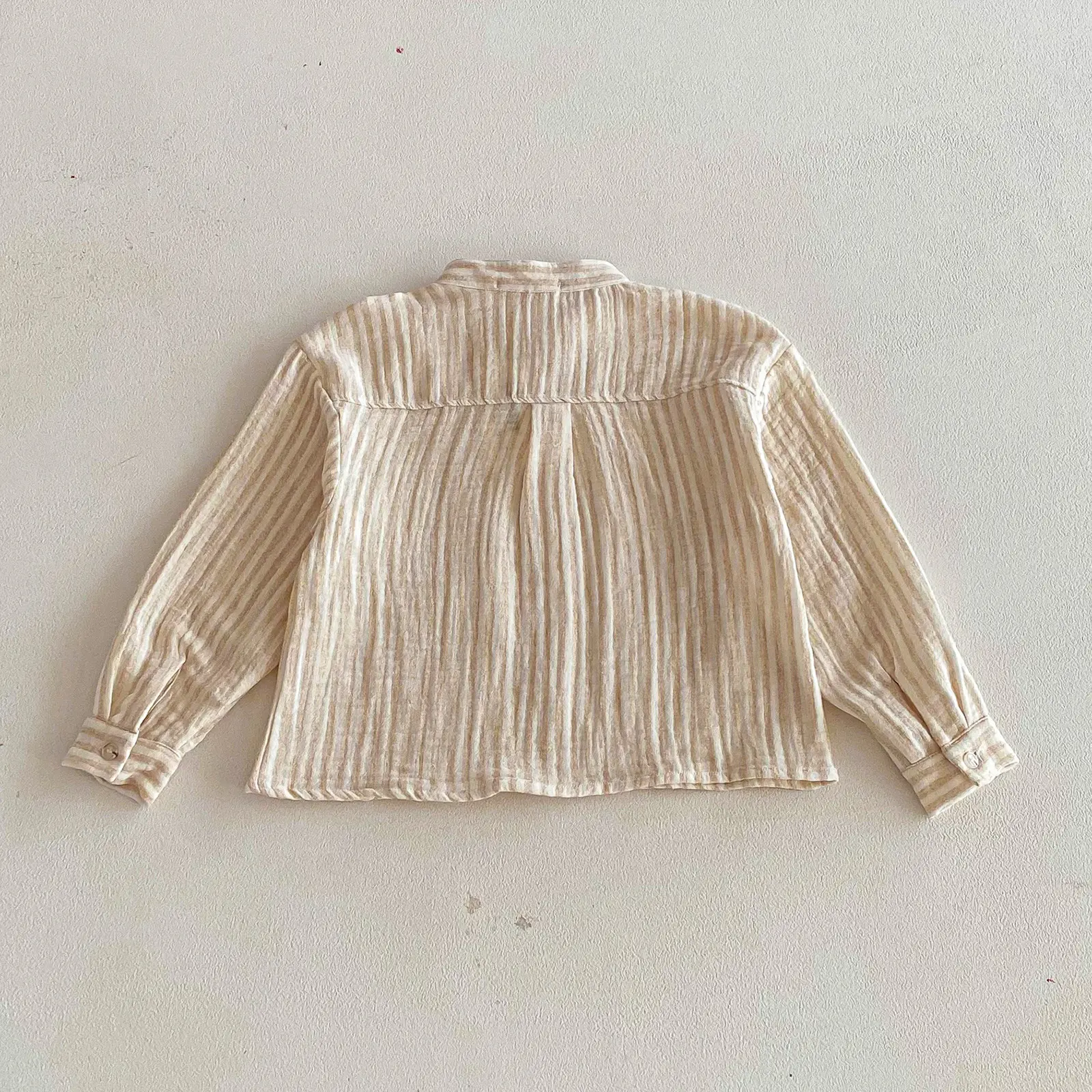 Loose Fitting Linen Striped Long Sleeve T-Shirt for Boys — feature 14