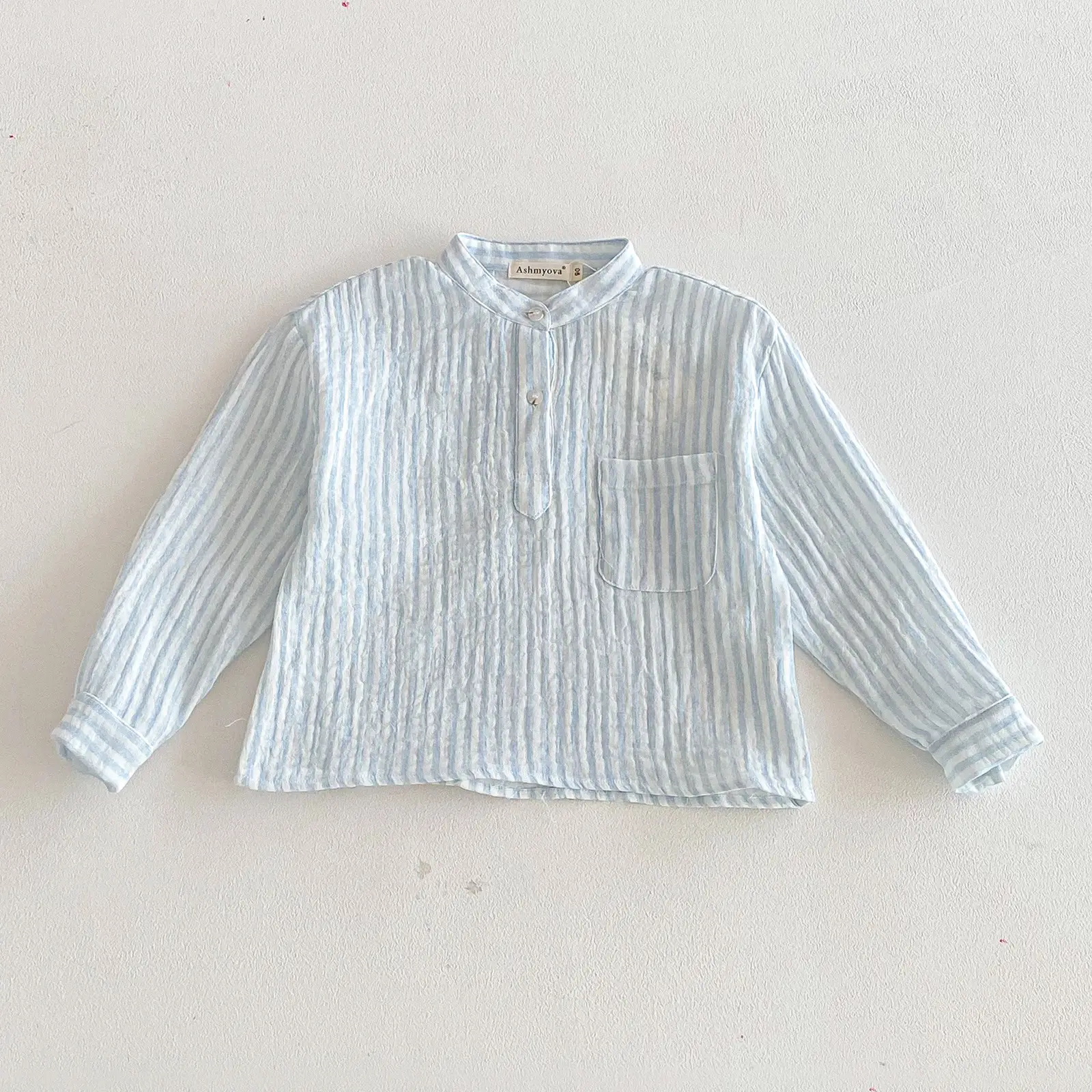 Loose Fitting Linen Striped Long Sleeve T-Shirt for Boys — feature 19