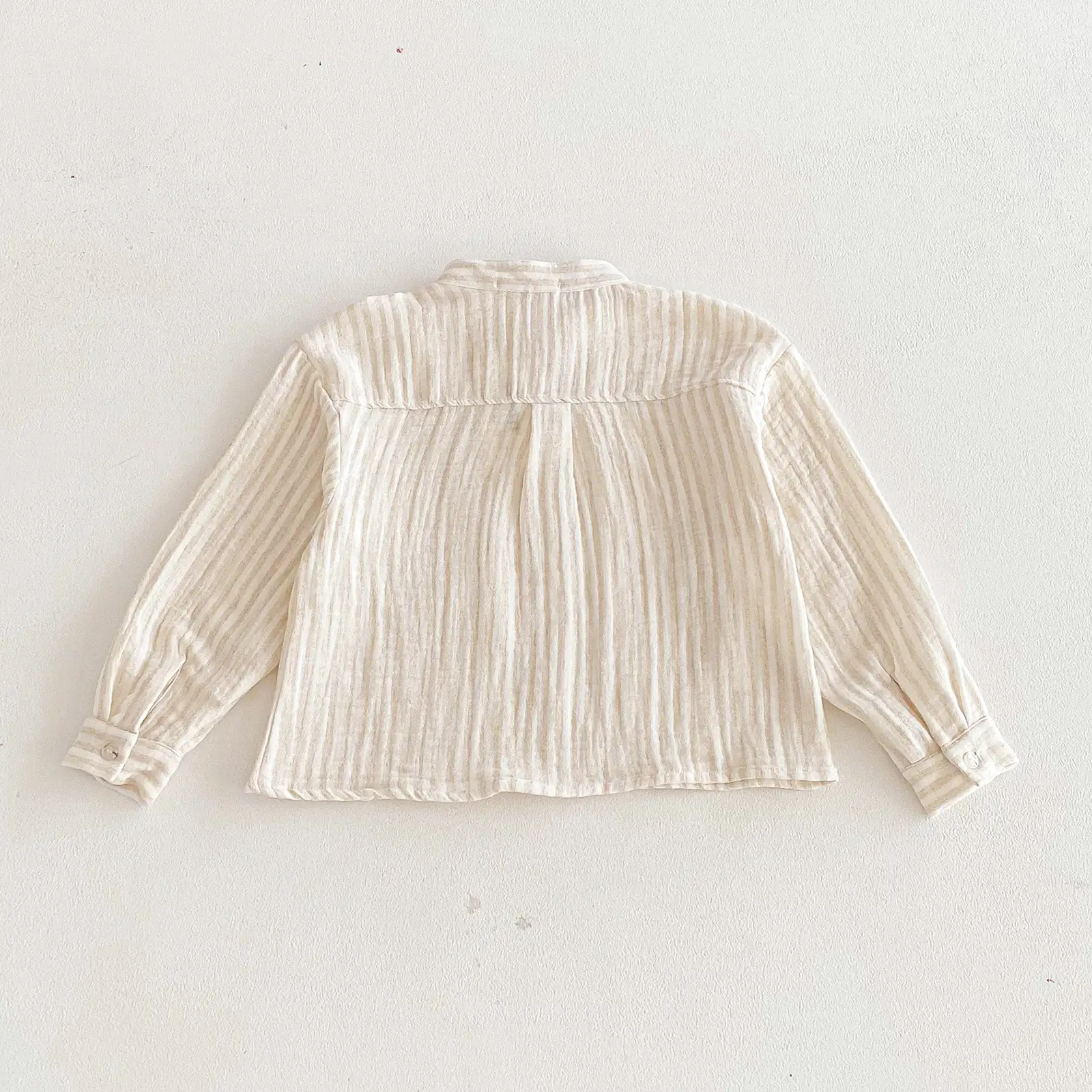 Loose Fitting Linen Striped Long Sleeve T-Shirt for Boys — feature 23