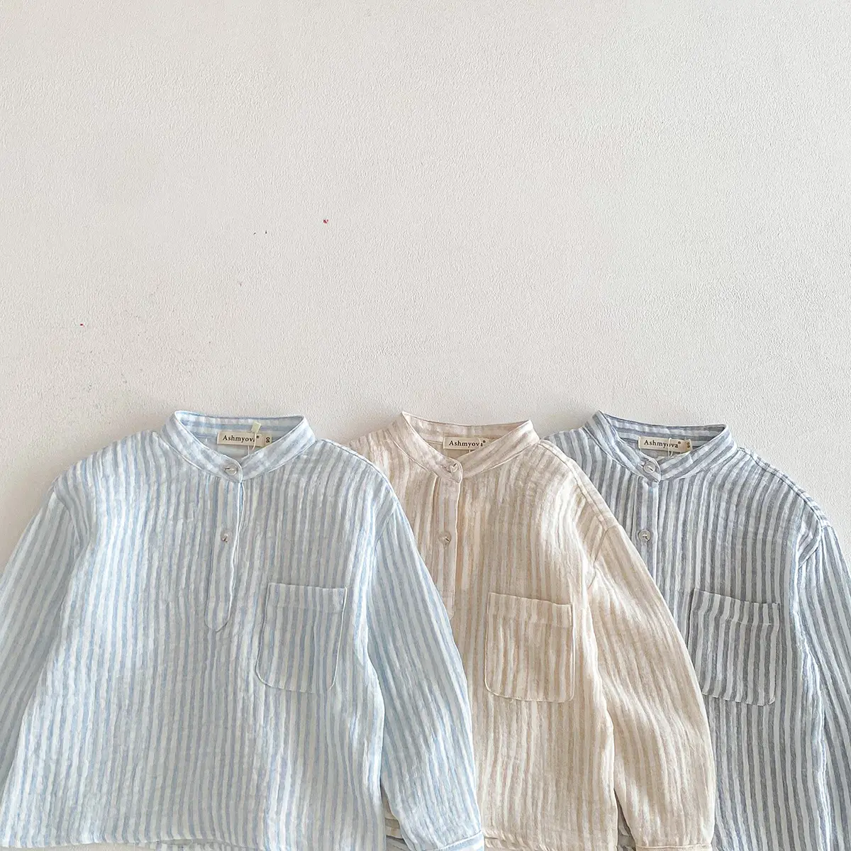 Loose Fitting Linen Striped Long Sleeve T-Shirt for Boys — feature 4