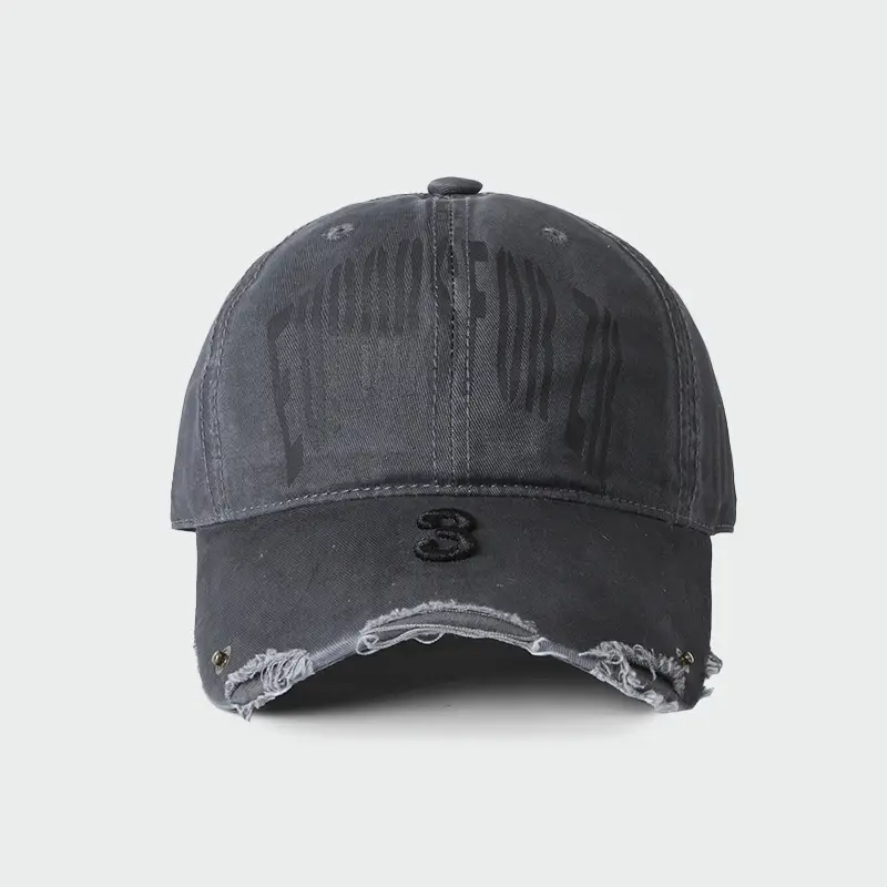 Maroon 3D Letter Print Baseball Cap with Duckbill Design