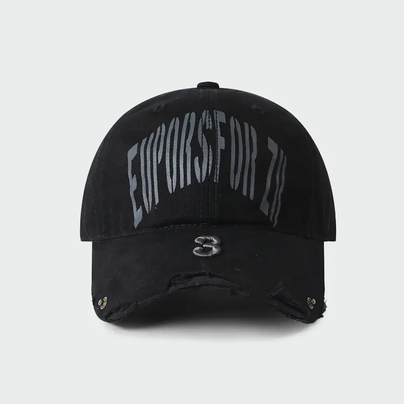 Maroon 3D Letter Print Baseball Cap with Duckbill Design